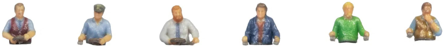 N35215 Electric Loco Drivers w/o Legs (6) 3D Master Figure Set