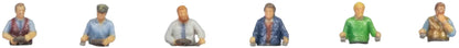 N35215 Electric Loco Drivers w/o Legs (6) 3D Master Figure Set