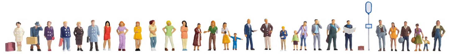N16054 People Standing & Walking (30) Mega Economy Figure Set