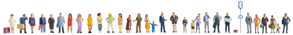 N16054 People Standing & Walking (30) Mega Economy Figure Set