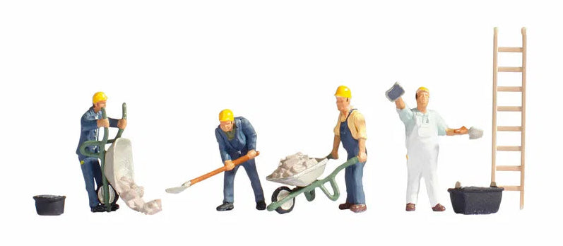 Bricklayers (4) Ladders and Accessories Figure Set