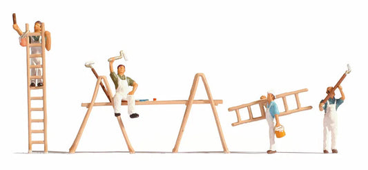 Painters (4) and Accessories Figure Set