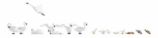 Swans (8) and Ducks (8) Figure Set