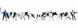 Cows (5) And Drovers (2) Figure Set