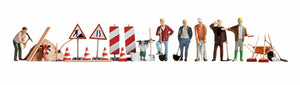 Road Maintenance Workers (6) And Accessories Figure Set