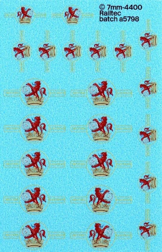 BR Late Crest Ferret & Dartboard (Small & Large) Transfer