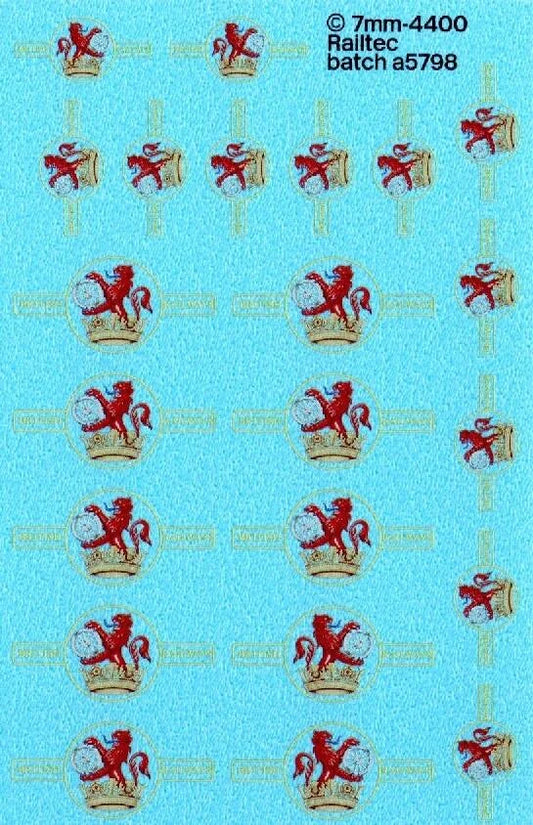 BR Late Crest Ferret & Dartboard (Small & Large) Transfer