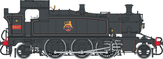 Class 55xx 2-6-2 BR Early Crest BR Lined Black Unnumbered Steam Locomotive