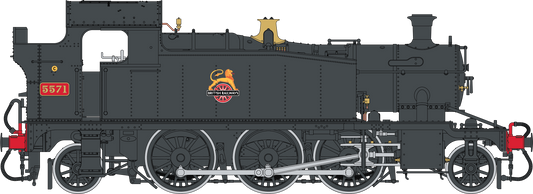 Class 55xx 2-6-2 BR Early Crest BR Black 5571 Steam Locomotive