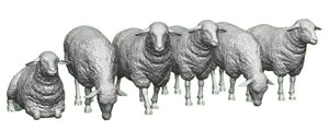 N Gauge Pets, Wildlife & Livestock - Sheep x6