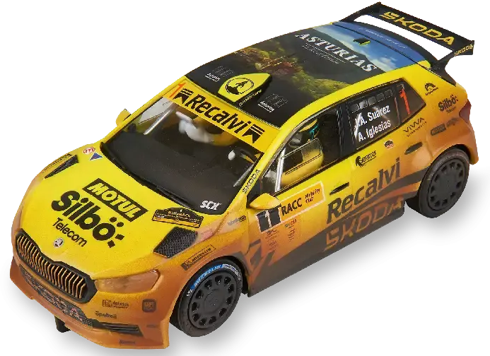 SCXE10565 Advance Digital Skoda Fabia WRC2 Cohete Suarez Mud Effect