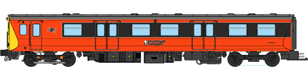 Class 314216 Strathclyde Passenger Transport (SPT) Orange & Black 3 Car EMU Set