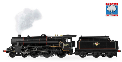 R30475SS Class 5MT 'Black Five' 4-6-0 BR Black Late Crest 45473 Steam Locomotive - DCC Sound & Smoke