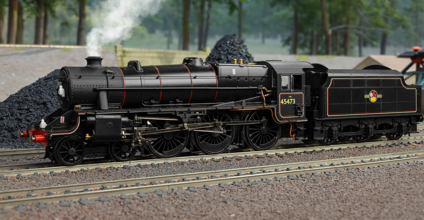 R30475SS Class 5MT 'Black Five' 4-6-0 BR Black Late Crest 45473 Steam Locomotive - DCC Sound & Smoke