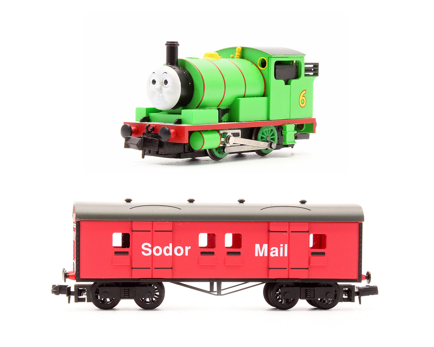 Pre-Owned 93808 Thomas The Tank Engine & Friends Percy Loco & Mail Coach Set