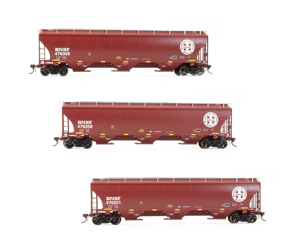 Pre-Owned Trinity 3-Bay Hopper BNSF Circle Cross #2 - 3 Pack