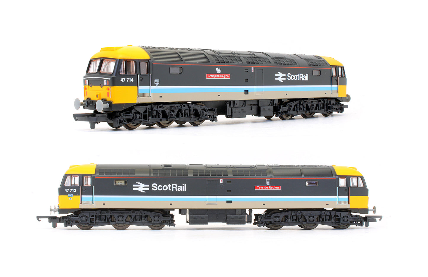 Pre-Owned Scotrail Class 47713 'Tayside Region' & Scotrail Class 47714 'Grampian Region' Diesel Locomotive Twin Pack - Limited Edition