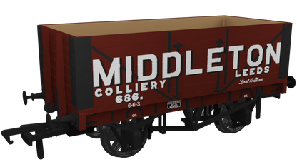 7 Plank 1907 Private Owner Wagon Middleton Colliery No.686