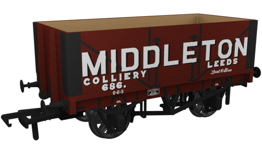 7 Plank 1907 Private Owner Wagon Middleton Colliery No.686