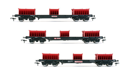 Pre-Owned Set Of 3 Railfreight BLA Bogie Steel Wagons - Rails Exclusive Edition