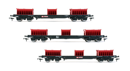 Pre-Owned Set Of 3 Railfreight BLA Bogie Steel Wagons - Rails Exclusive Edition