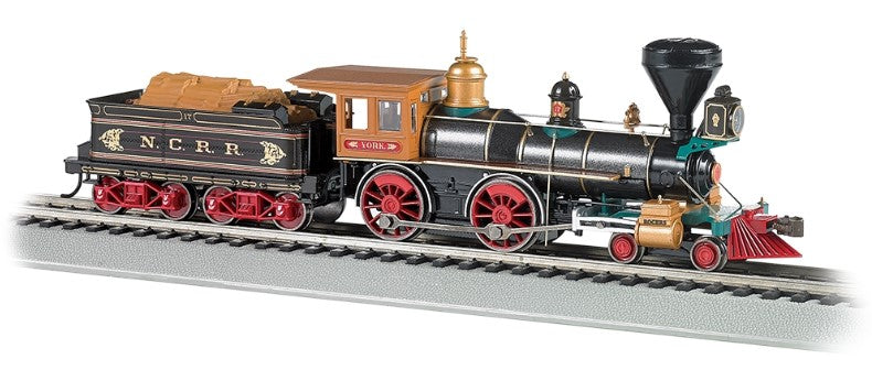 4-4-0 American - NCRR 'The York' Steam Locomotive with Wood Load