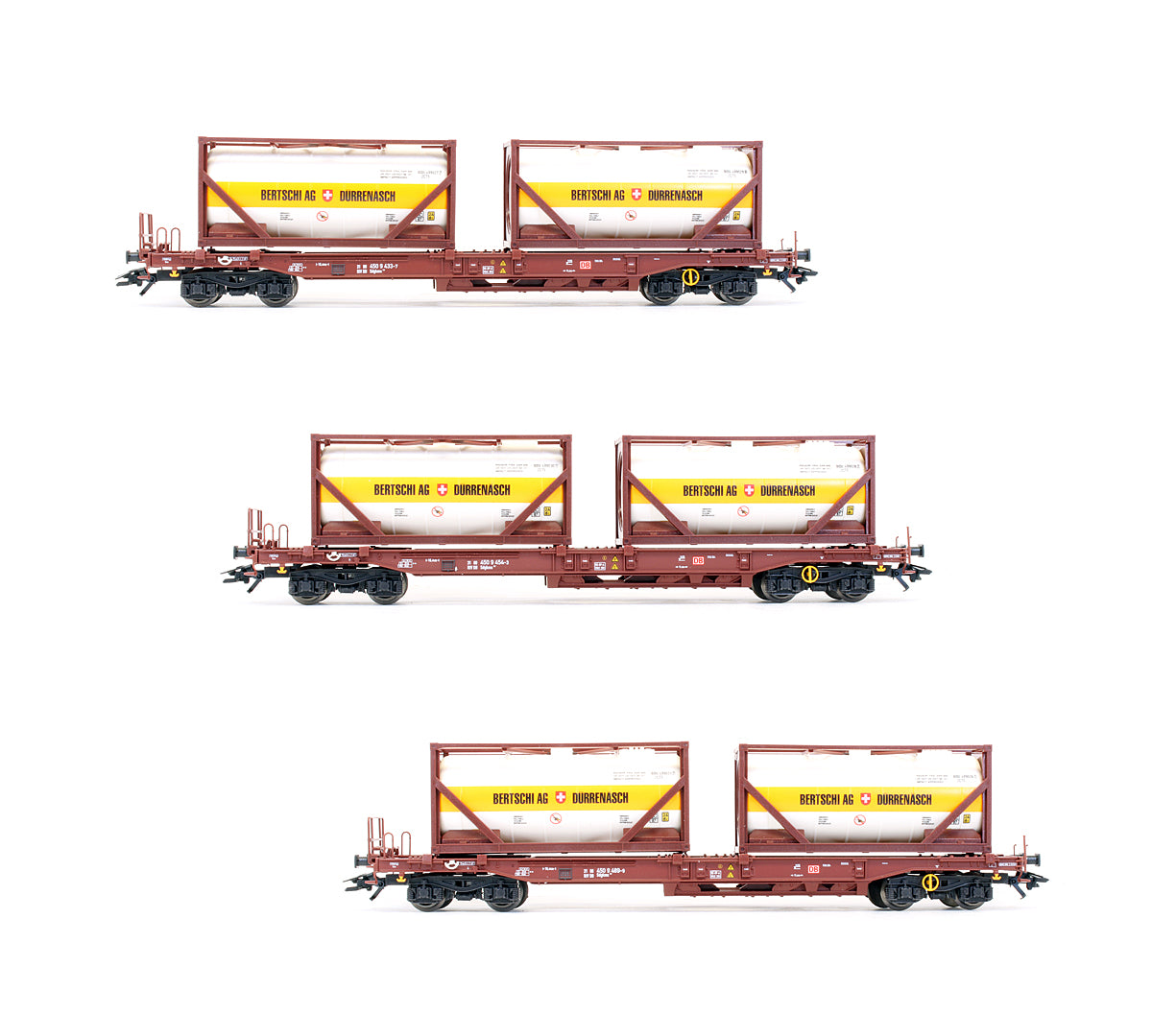 Pre-Owned Set Of 3 DBAG Flat Cars With Containers