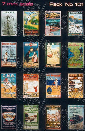 O Gauge Pre-Grouping Travel Posters Small