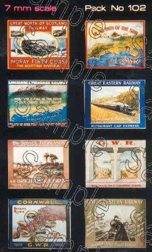 O Gauge Pre-Grouping Travel Posters Large