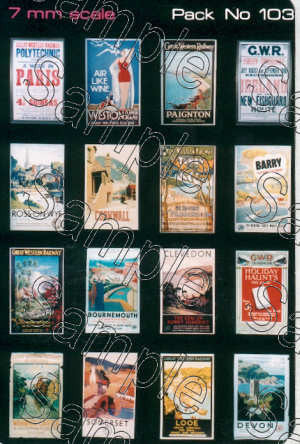 O Gauge GWR Travel Posters Small