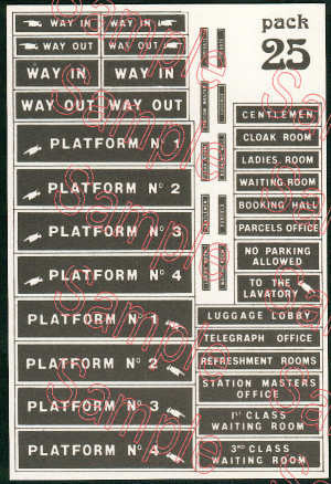 O Gauge Early Station Signs