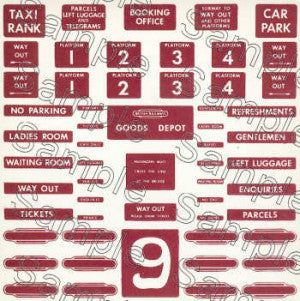 O Gauge BR (London Midland Region) Station Signs