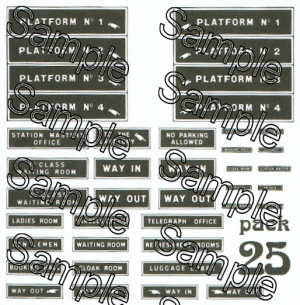 OO Gauge Early Station Signs