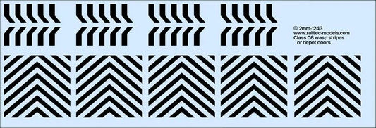 RT-TT-1243 Railtec TT-1243 Wasp stripes / chevrons (to suit BR shunter)