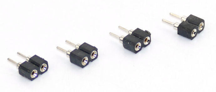 Train Tech TTCON8 2 Way PCB Single Inline Sockets (4) – Rails