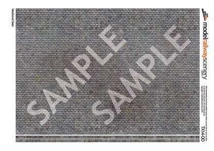 OO/HO Weathered Slate Roofing Texture Paper (x5)