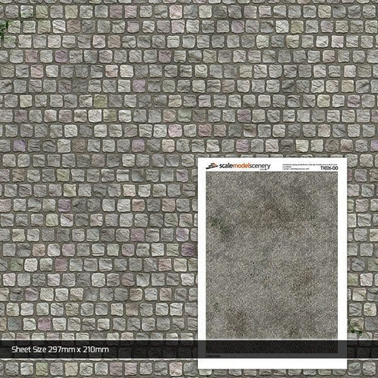 OO/HO Cobblestones Texture Paper (x5)