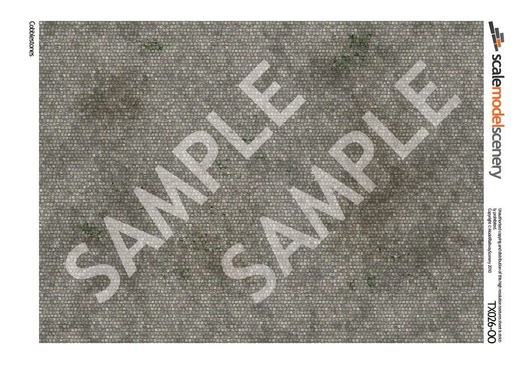 OO/HO Cobblestones Texture Paper (x5)