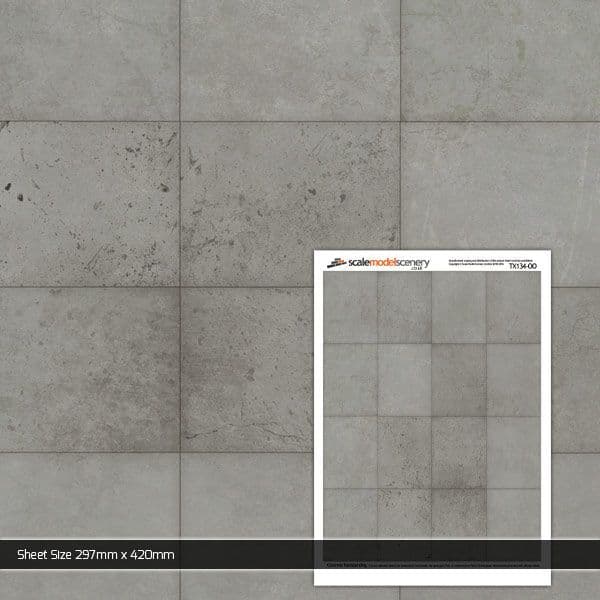 OO/HO Concrete Hardstanding Texture Paper (x5)