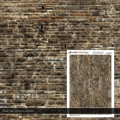 OO/HO Weathered Sandstone Ashlars Texture Paper (x5)