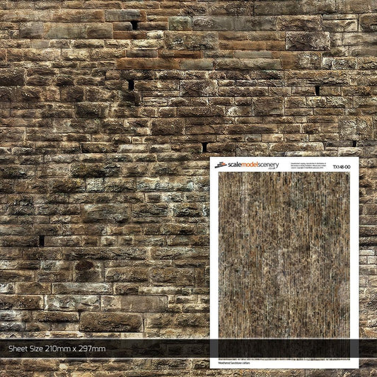 OO/HO Weathered Sandstone Ashlars Texture Paper (x5)