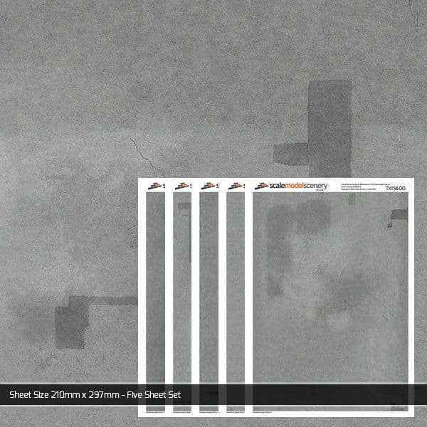 OO/HO Weathered Asphalt Texture Paper (x5)