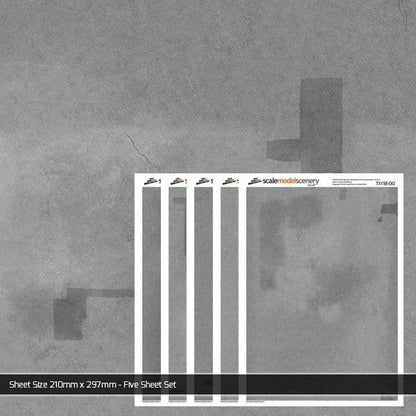 OO/HO Weathered Asphalt Texture Paper (x5)