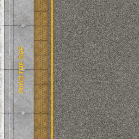 OO/HO Asphalt Platform Sheets With Network Rail Coping (x5)