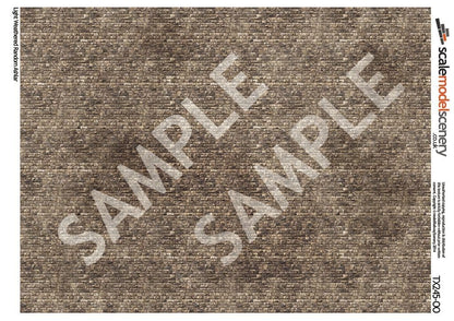 OO/HO Light Weathered Random Ashlar Brick Texture Paper (x5)