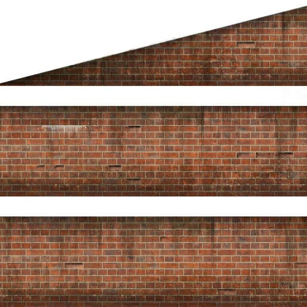 OO/HO English Bond Weathered Red Brick Platform Wall Wraps