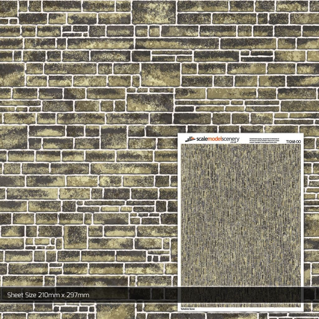 OO/HO Yorkshire Stone Texture Paper (x5)