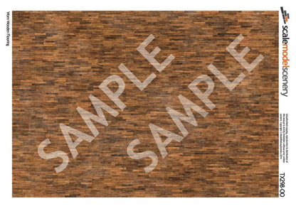 OO/HO Worn Wooden Flooring Texture Paper (x5)