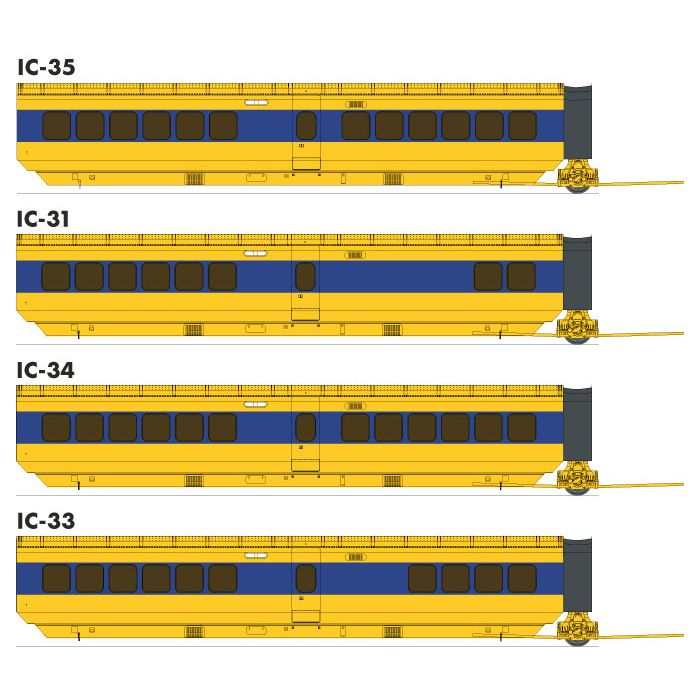 UAC TurboTrain Completion Pack: VIA Set #1: #203-226-251 + IC-34 #261