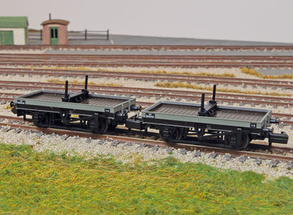 NR1154B 4 Wheel BR Bolster Wagon Twin Pack